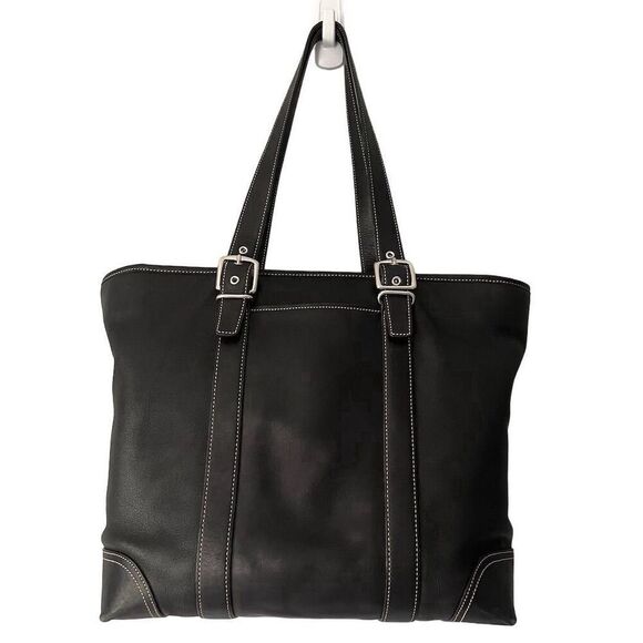 Coach Handbags - Coach Women's Black Leather Large Shoulder Tote Bag